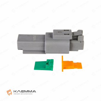 Корпус разъема DT 2-контактного с защелкой W2S мама (Deutsch). DT06-2S+W2S_06