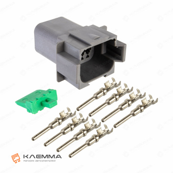 Разъем вп 8-контактный DT папа (Deutsch) 0.75-2.0 мм2. DT04-8P+W8P_KIT.23_01