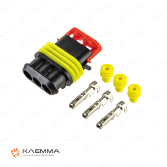 Разъем 3-контактный SUPERSEAL 1.5 мама (MTA). 3050128_02