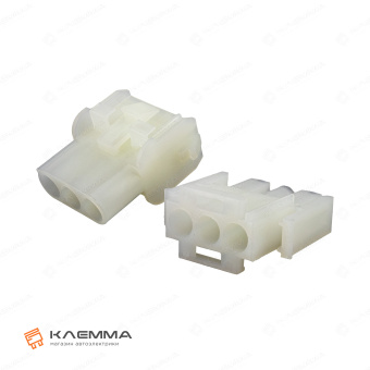 Разъем 3-контактный Universal MATE-N-LOK мама-папа (TE). 1-480701-0_KIT2_04