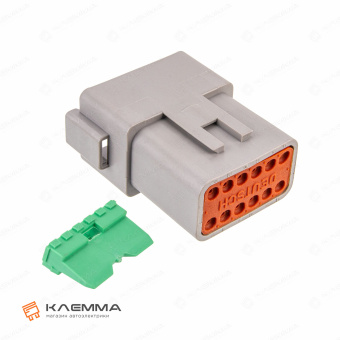 Корпус разъема DT 12-контактного с защелкой W12P папа (Deutsch). DT04-12PA+W12P_03