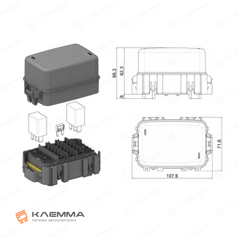 Корпус блока водонепроницаемого 18 MINIVAL + 4 MICRORELAY (MTA). 0101568_20
