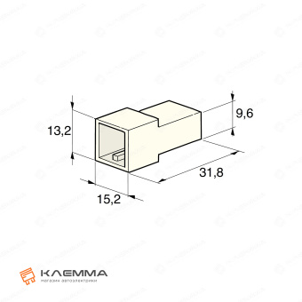 Корпус разъема 2-контактного MULTIPLE 6.3 папа (MTA). 4410170_20