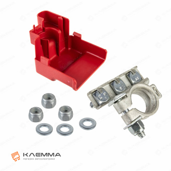 Клемма АКБ с винтами М666 «плюс» (MTA) с крышкой. 1507703_KIT_04