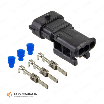 Разъем 3-контактный папа (Bosch) сечение 0.5-1.0 мм2. 1 928 404 227_KIT.21_03