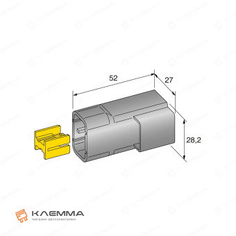 Разъем силовой 2-контактный POWER мама-папа (MTA) с CPA. 4540305_KIT2.2_21