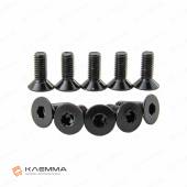 Винт М6х16 с потайной головкой вн.шестигранник (DIN 7991) нерж.сталь (A2) черный