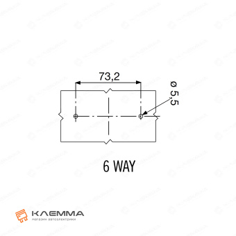 Блок монтажный 6 предохранителей UNIVAL осевой вывод (MTA). 0100560_20