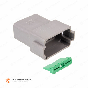 Корпус разъема DT 12-контактного с защелкой W12P папа (Deutsch). DT04-12PA+W12P_01