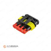 Корпус разъема влагозащищенного 4-контактного SUPERSEAL 1.5 "мама" (TE)