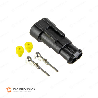 Разъем 2-контактный SUPERSEAL 1.5 папа (MTA). 3050125_02