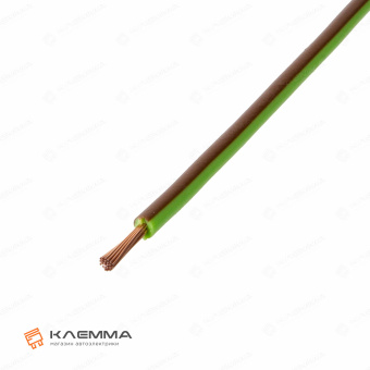 Провод ПГВА сечение 0.75, зелено-коричневый