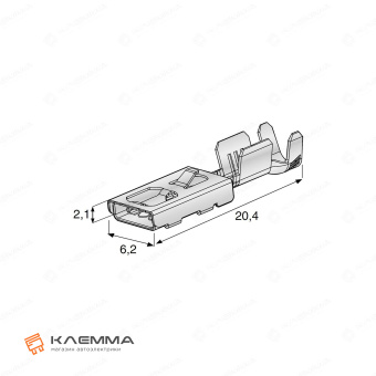 Клемма низ F480E (MTA) 0.5-1.0 мм2. 1108400_20