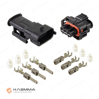 Разъем 3-контактный мама-папа (Bosch) сечение 1.5-2.5 мм2. 1 928 403 966_KIT.42_03