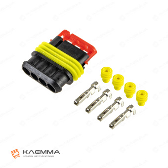 Разъем 4-контактный SUPERSEAL 1.5 мама (MTA). 3050130_02