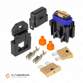 Держатель предохранителя UNIVAL 5А (MTA) с кронштейном и предохранителями. 0301305_KIT.2_01