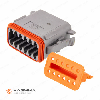 Корпус разъема DT 12-контактного с защелкой W12S мама (Deutsch). DT06-12SA+W12S_01