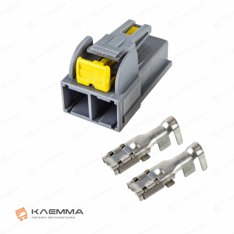 Разъем 2-контактный POWER мама с CPA (MTA) серый сечение 8.0-10.0 мм2. 4540345_KIT.13_04