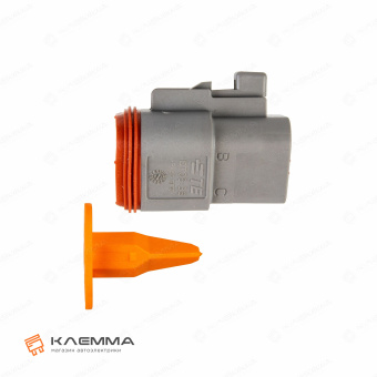 Корпус разъема DT 3-контактного с защелкой W3S мама (Deutsch). DT06-3S+W3S_02