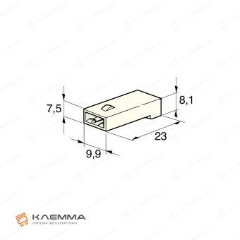 Корпус разъема 1-контактного MULTIPLE 6.3 мама (MTA). 4410160_20