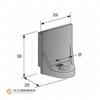 Кронштейн монтажный блока d8.5 мм мама (MTA). 0300691_20