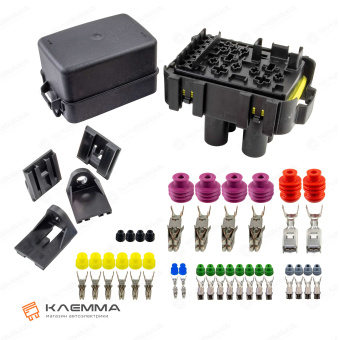 Блок для 6 предохранителей MINI, 1 MAXI, 2 реле MAXI и 1 MICRO (MTA). 0101491_KIT_01