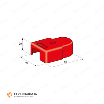 Крышка клеммы АКБ STRIP DX под обжим «плюс» (MTA). 4510480_20