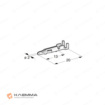 Клемма низ Universal MATE-N-LOK M2 (TE) 0.5-2.0 мм2. 350547-1_20