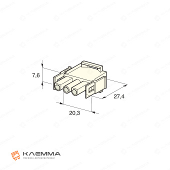 Разъем 3-контактный Universal MATE-N-LOK мама-папа (TE). 1-480701-0_KIT2_21