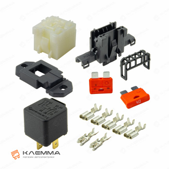 Держатель реле MINI и предохранителя UNIVAL (MTA) комплект 40А. 4410245_KIT.23_02