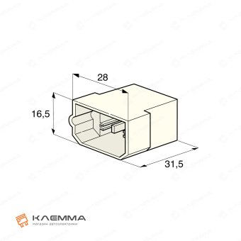 Разъем 4-контактный MULTIPLE 6.3 папа (MTA). 4410230_KIT_20