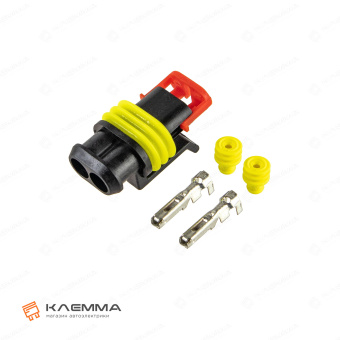 Разъем 2-контактный SUPERSEAL 1.5 мама (MTA). 3050126_02