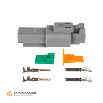 Разъем вп 2-контактный DT (Deutsch) 0.75-2.0 мм2. DT06-2_KIT.43_04