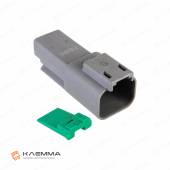 Корпус разъема DT 2-контактного с защелкой W2P "папа" (Deutsch)