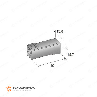 Корпус разъема силового 1-контактного POWER мама (MTA) без замка. 4540105_20