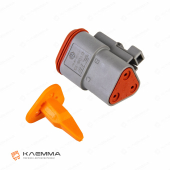 Корпус разъема DT 3-контактного с защелкой W3S мама (Deutsch). DT06-3S+W3S_04