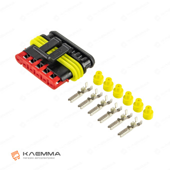 Разъем 6-контактный SUPERSEAL 1.5 мама (MTA). 3050134_01