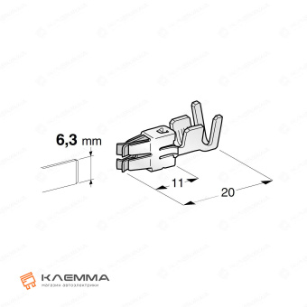 Клемма низ SPT F630 (MTA) 2.5-4.0 мм2. 1102050_20