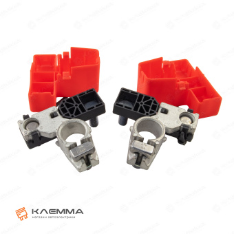 Клемма АКБ с держателем предохранителя MEGAVAL литая с крышкой (MTA) левая. 0301230_16