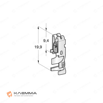 Клемма неизолированная UNI F630 с клипсой (MTA)_20