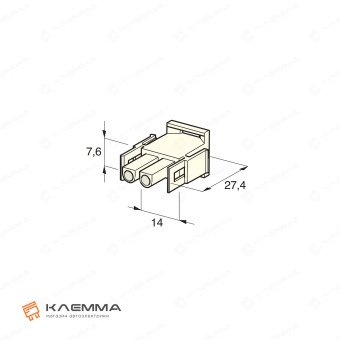 Разъем 2-контактный Universal MATE-N-LOK мама-папа (TE). 1-480699-0_KIT2_21