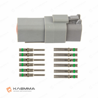 Разъем вп 6-контактный DT (Deutsch) 1.0-2.0 мм2. DT06-6_KIT.42_04