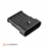 Корпус разъема влагозащищенного 5-контактного SUPERSEAL 1.5 "папа" (TE)