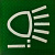 Пиктограмма "Work light right" (Hella) цвет зеленый