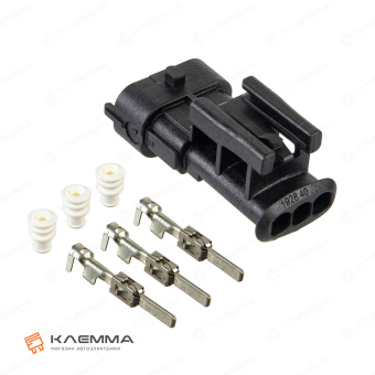 Разъем 3-контактный папа (Bosch) сечение 1.5-2.5 мм2. 1 928 404 227_KIT.22_02