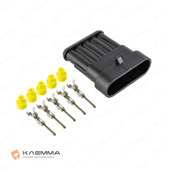 Разъем 5-контактный SUPERSEAL 1.5 папа (MTA). 3050131_01