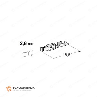 Клемма низ JPT F280 (MTA) 0.2-0.5 мм2. 1105615_20