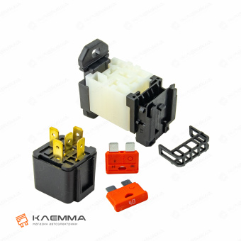 Держатель реле MINI и предохранителя UNIVAL (MTA) комплект 40А. 4410245_KIT.23_04