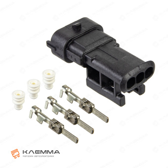 Разъем 3-контактный папа (Bosch) сечение 1.5-2.5 мм2. 1 928 404 227_KIT.22_03