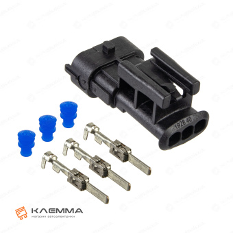 Разъем 3-контактный папа (Bosch) сечение 0.5-1.0 мм2. 1 928 404 227_KIT.21_02